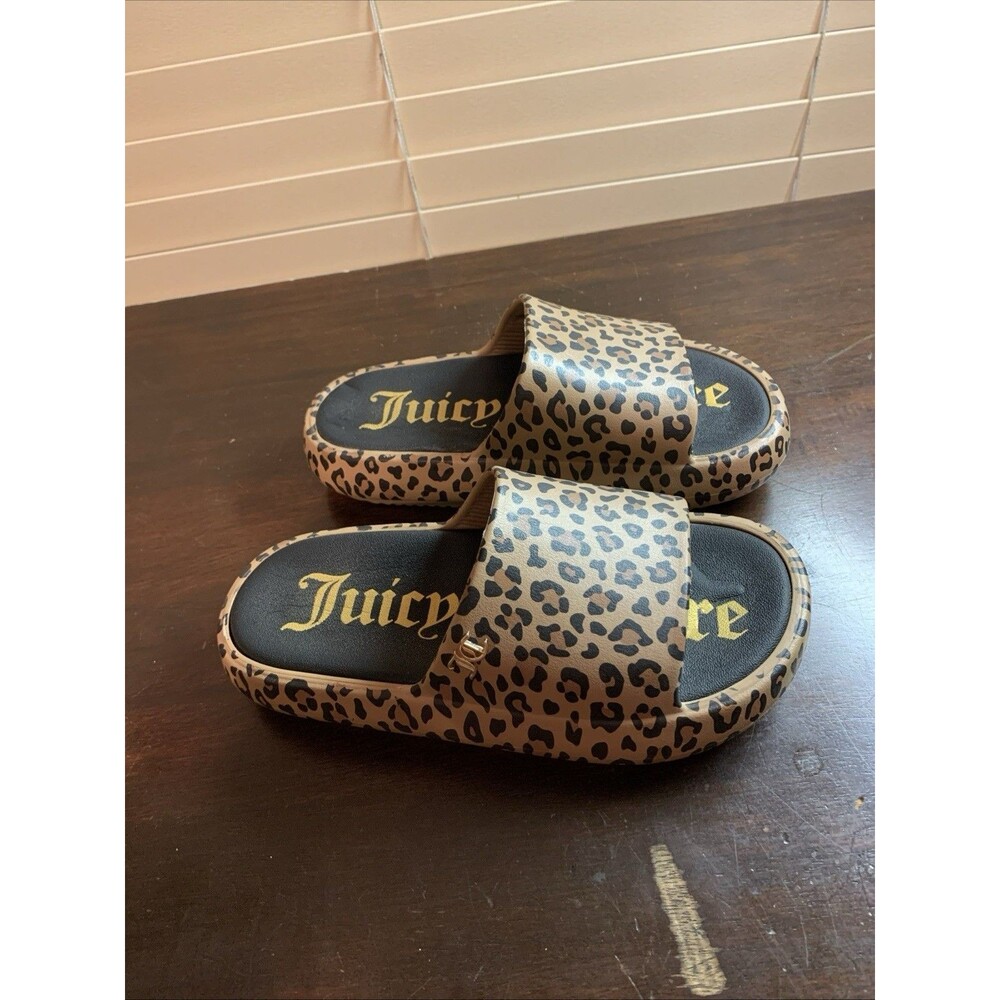 Juicy Couture Women’s Cloud Slides Size 6 Leopard